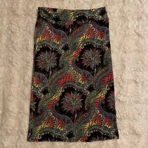 Azules Multicolor Paisley Pencil Skirt